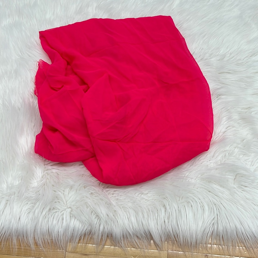 HOT PINK Sheer Fabric 80s Punk Fashion Y2K Neon Fabric